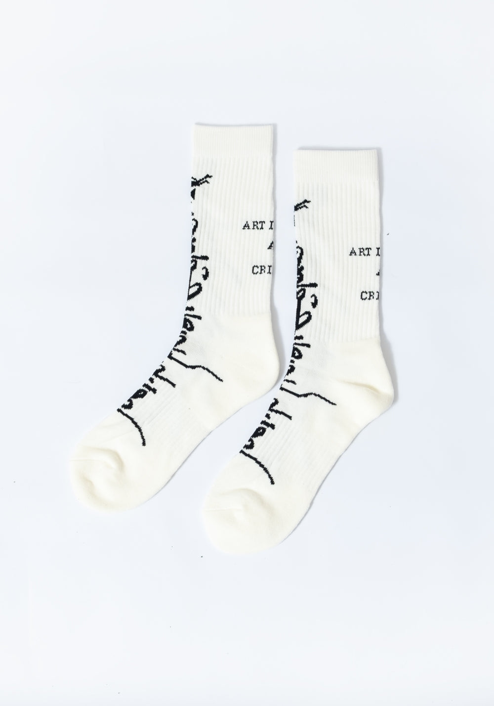 FVVO丨“ ART IS NOT A CRIME ” SOCKS-White - PSYLOS 1, FVVO丨“ ART IS NOT A CRIME ” SOCKS-White, socks, FREE WORLD ORDER, PSYLOS 1